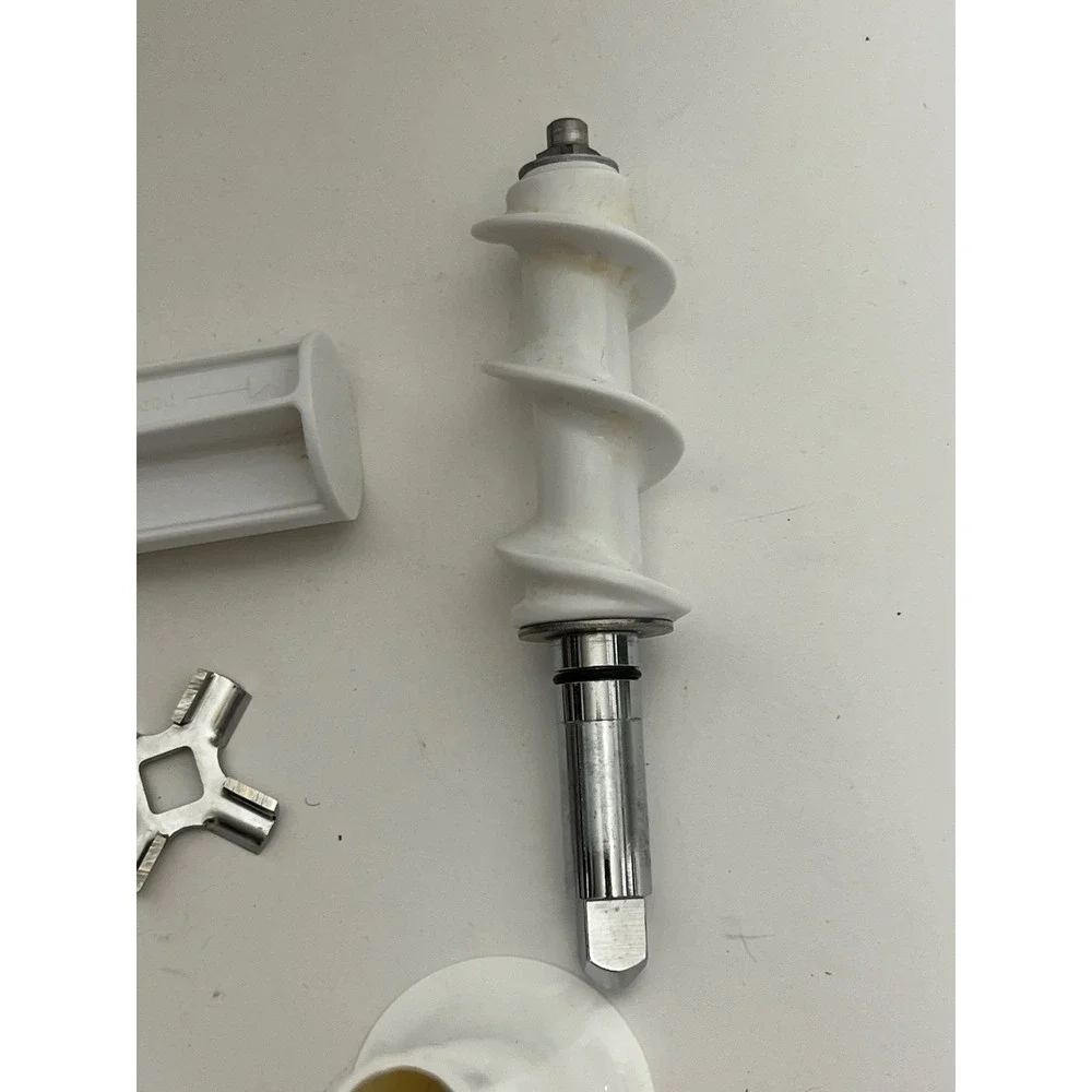 KitchenAid Food Grinder and Sausage Stuffer Attachment Set FGA SSA White Silver